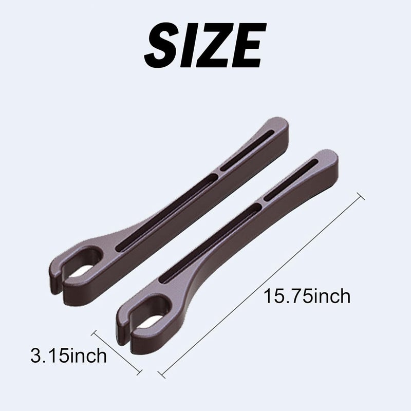 LevChall 2PCS Car Seat Gap Filler，Gap Stopper Fill Gap Between Seat and Console，Built-in Recessed Storage Organizer，Universal for Most Cars Trucks SUVs to Stop Things from Dropping（Brown） - Image 2